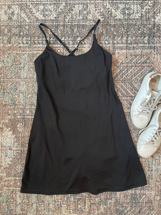 None Dresses & Skirts - Black Athletic Tennis Dress Built In Shorts Pockets Athleisure Size Small